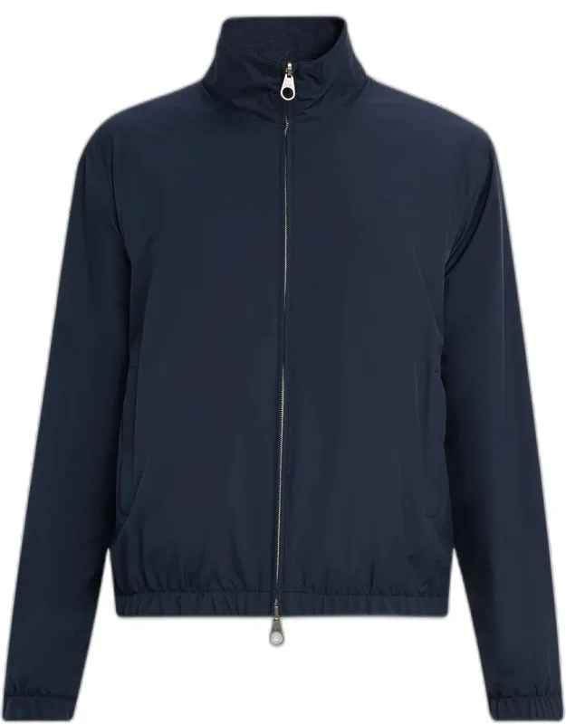 Wind Jersey And Linen Bomber Jacket