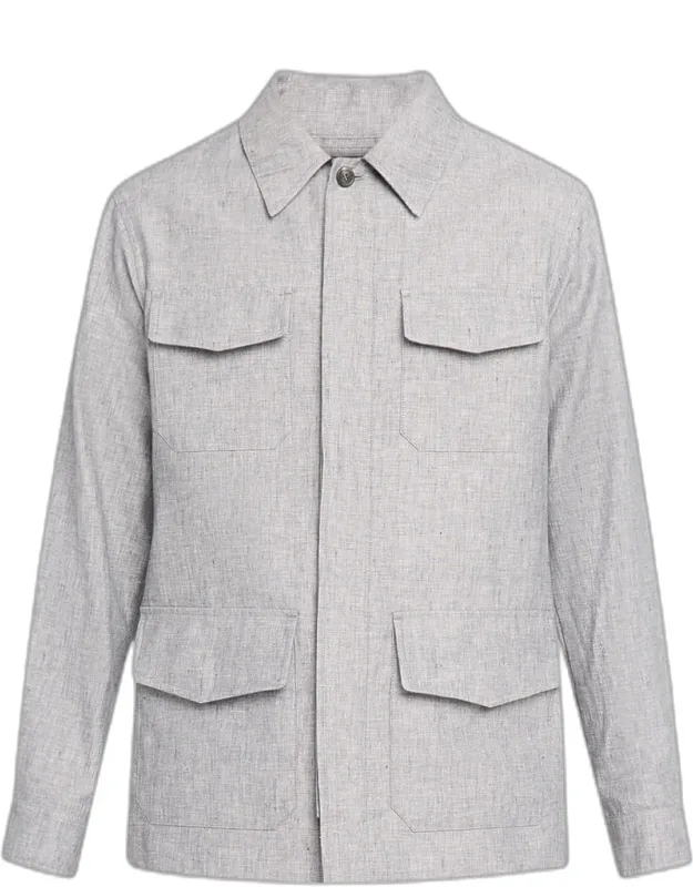 Linen Four-pocket Field Jacket