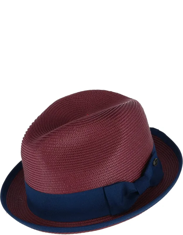 Fedora With Contrast Band And Trim