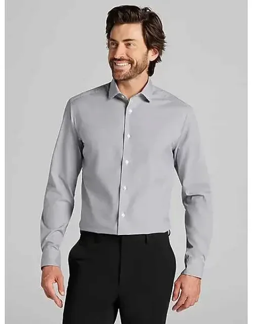 Slim Fit Ultra Performance Stretch Mini Plaid Dress Shirt
