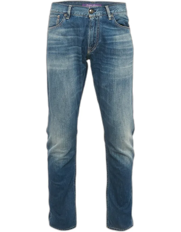 Faded Denim Slim Fit Jeans
