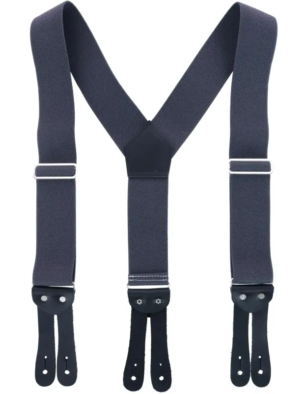 Elastic Button-end Y-back 2 Inch Work Suspenders