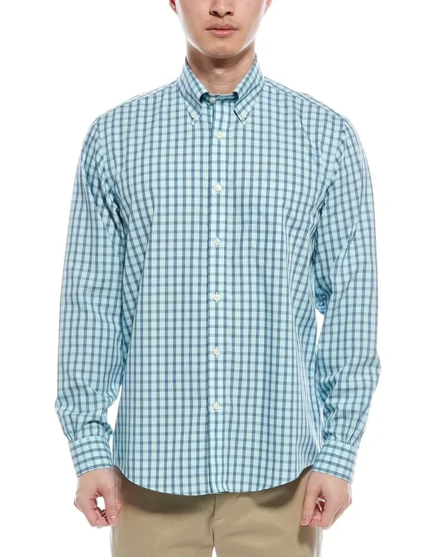 Regular Fit Shirt, Spread Collar, Button Cuffs, Button Front Closure, 100% Cotton, Machine-washable