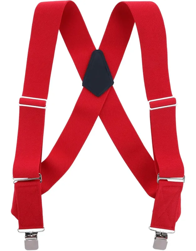 Big & Tall Elastic Solid Color Clip-end Ubee Trucker Suspenders