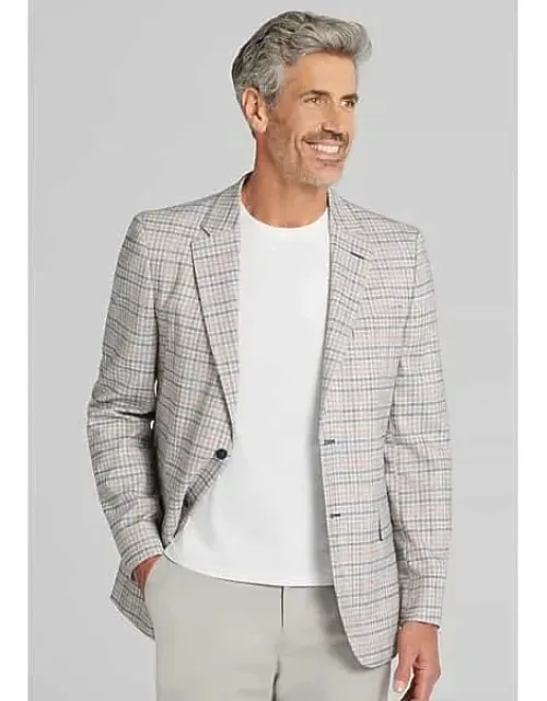 Nautica Modern Fit Fancy Tweeds Plaid Sport Coat, Refined Touch, Comfortable Stretch