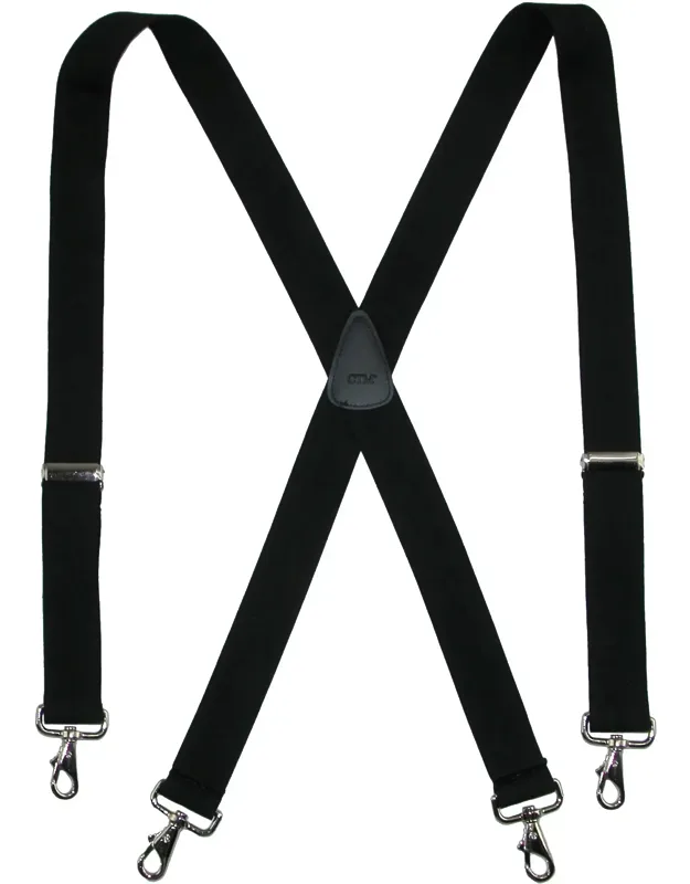 Big & Tall Elastic Solid Color X-back Suspenders With Swivel Hook Ends
