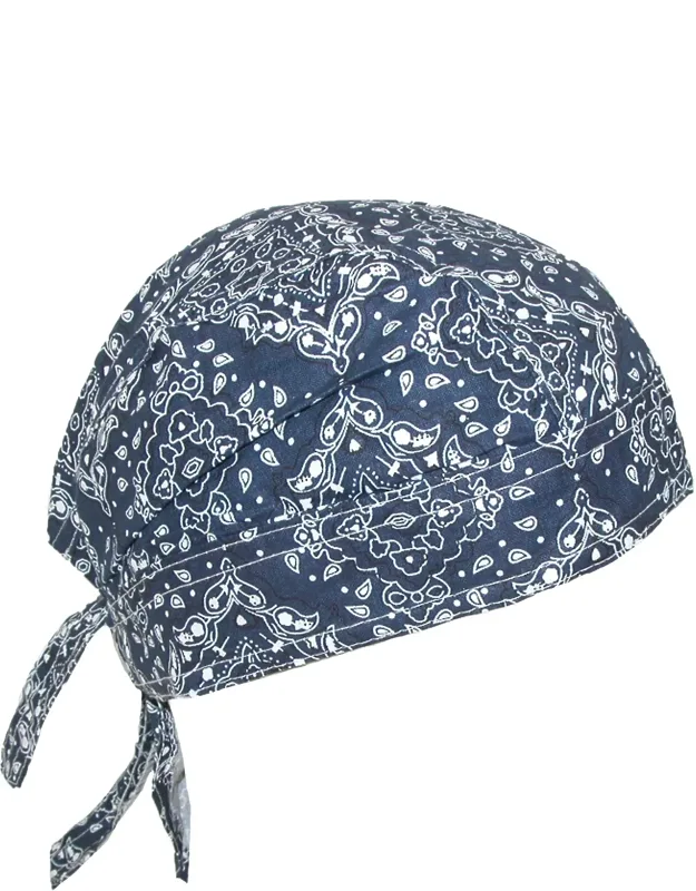Cotton Unlined Paisley Biker Do Rag Cap