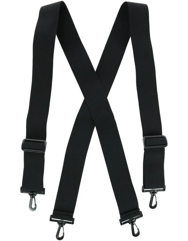 Big & Tall Elastic X-back Suspenders With Plastic Hook Ends