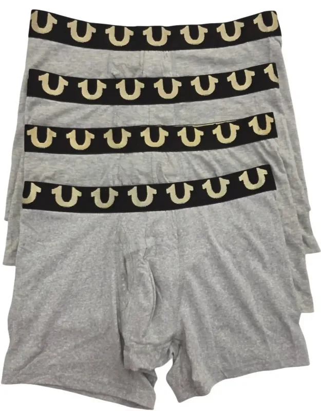 Boxer Briefs 4-pack In Light Grey With Soft Stretchy Fabric And Mid-rise Fit