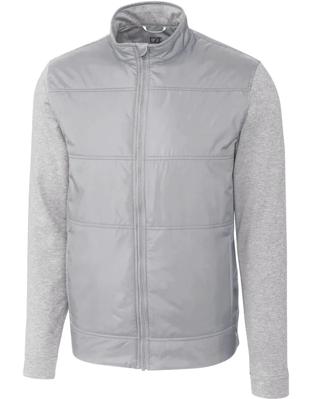 Stealth Hybrid Quilted Full Zip Windbreaker Jacket - Lightweight Warmth, Breathable Fabric