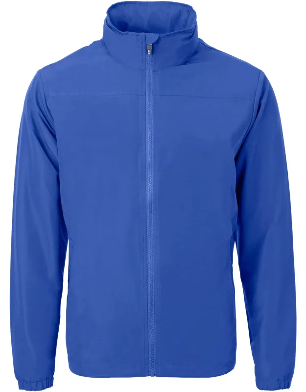 Cutter & Buck Charter Eco Recycled Full-zip Jacket With Dwr Water Resistant Finish And Packable Pouch