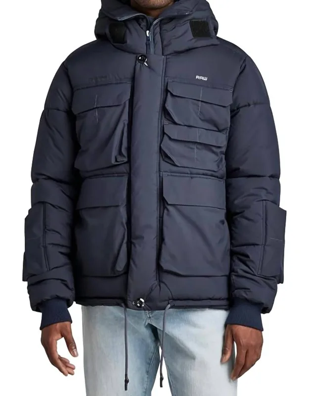 Hooded Puffer Jacket With Durable Polyester And Convenient Side Zipper Closure