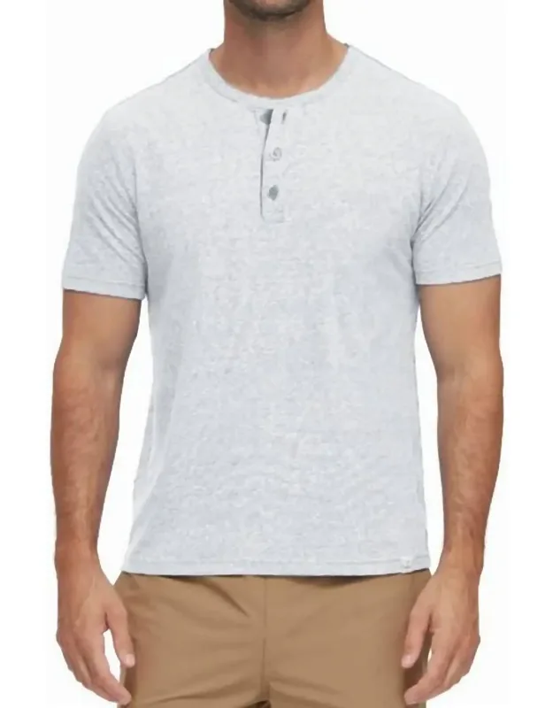 Biscoe Snowy Stripe Henley Shirt