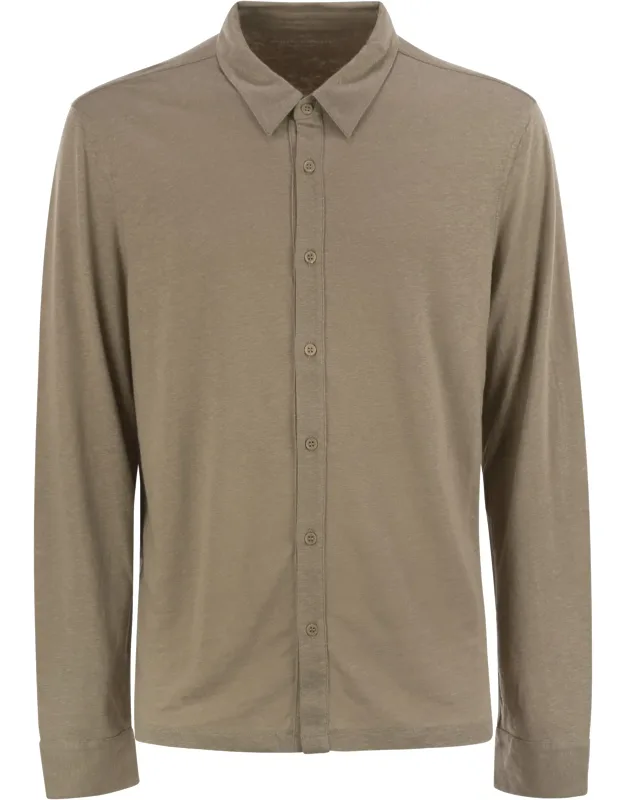 Linen Long-sleeved Shirt