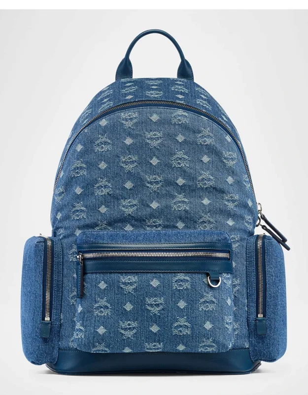 Stark Medium Denim Monogram Backpack