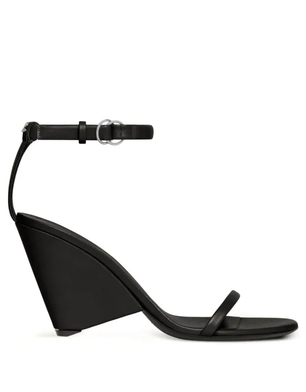 Sandals With Buckle-fastening And Ankle Strap