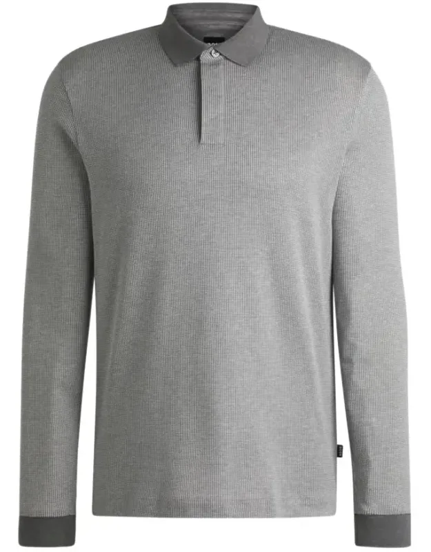 Long-sleeved Polo Shirt In Cotton With Concealed Placket