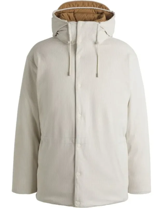 Regular-fit Down Jacket In Thick Corduroy