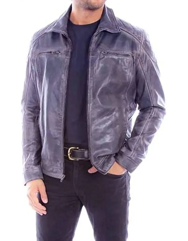 Washed Lamb Leather Jacket