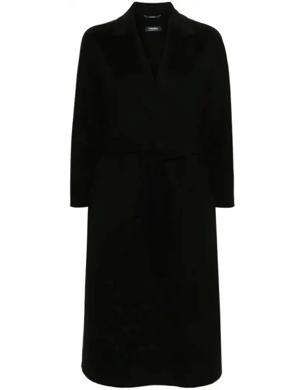 Coat With Notched Lapels And Long Sleeves