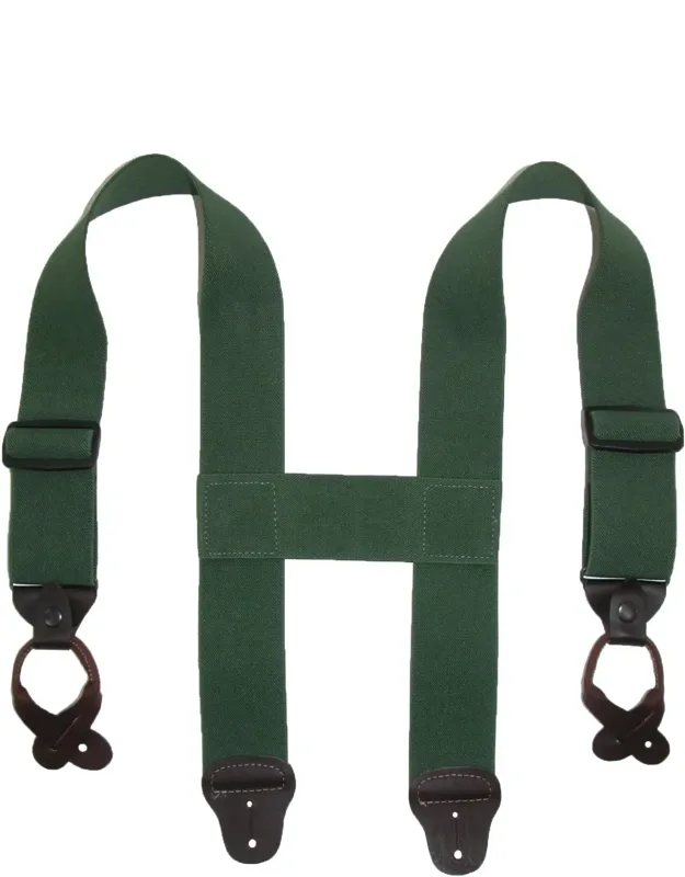 Elastic 2 Inch Wide Button-end Wader Suspenders