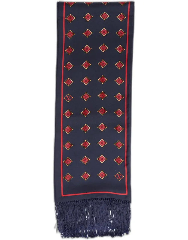 Printed Silk Bandeau Scarf