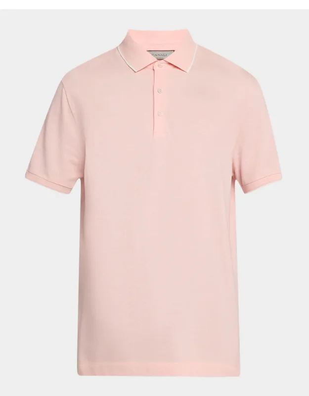 Two-tone Short-sleeve Polo Shirt