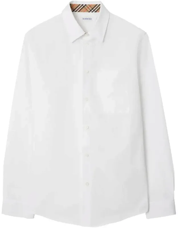 Check Detail Cotton Poplin Shirt