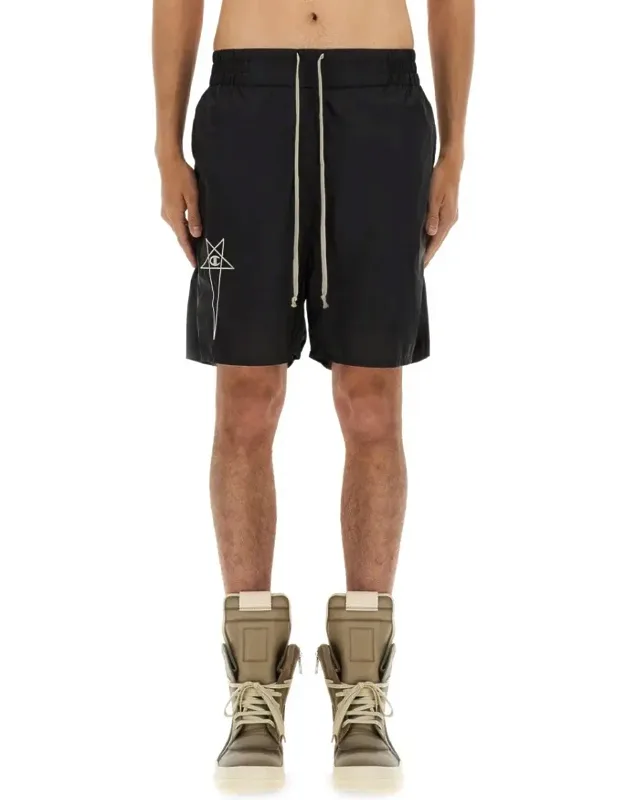 Nylon Shorts With Elastic Waistband