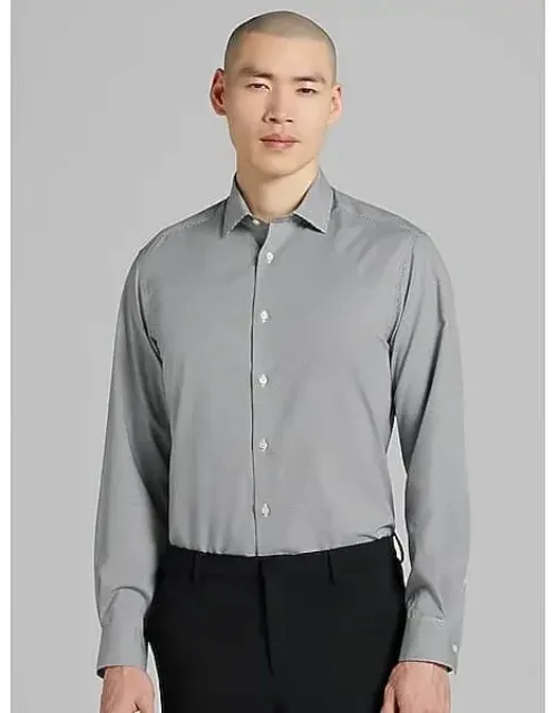 Awearness Kenneth Cole Slim Fit Ultra Performance Stretch Dobby Check Dress Shirt - Non-iron, Premium Cotton Blend