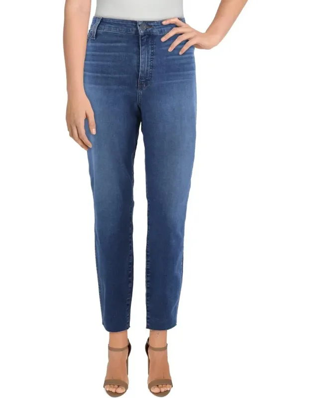 Raw Hem Denim Ankle Jeans