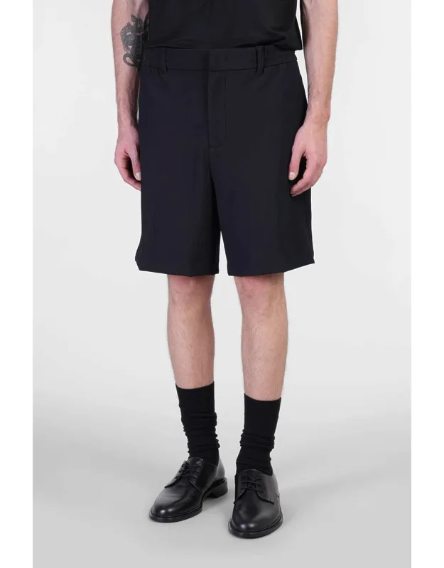 Emporio Armani Pleated Design, Hardware With Logo Shorts