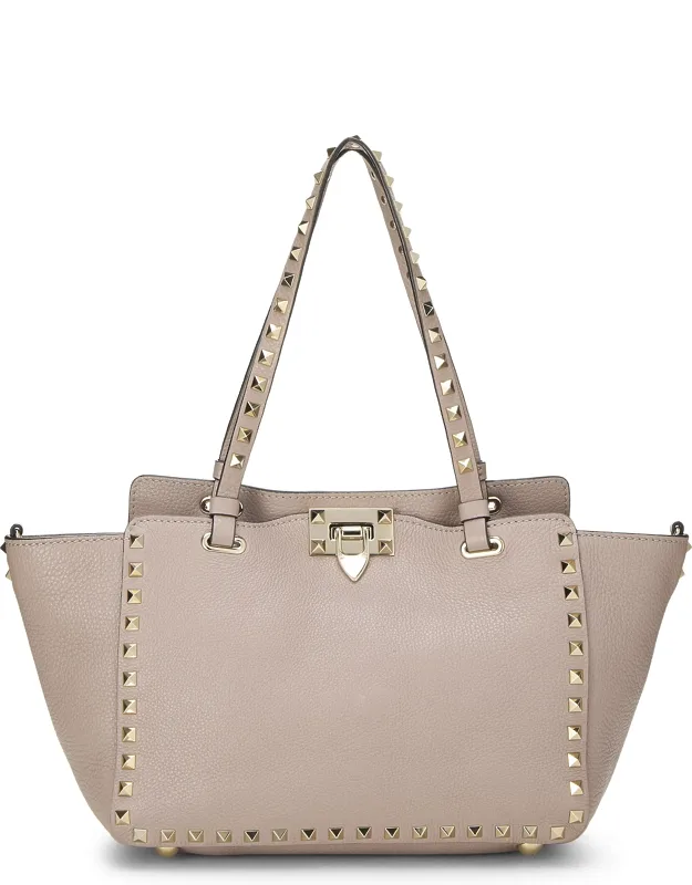 Leather Rockstud Tote Bag