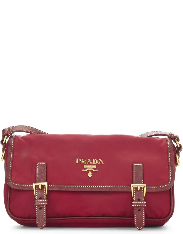 Nylon Buckle Flap Messenger Bag