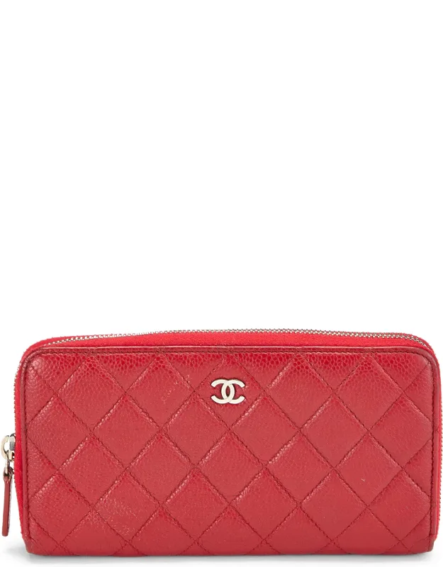 Caviar 'cc' Zip Around Wallet