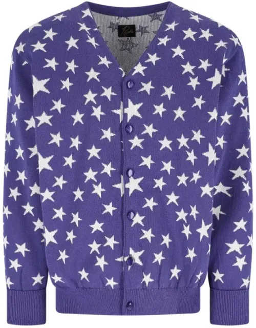V-neck Cardigan With Stars