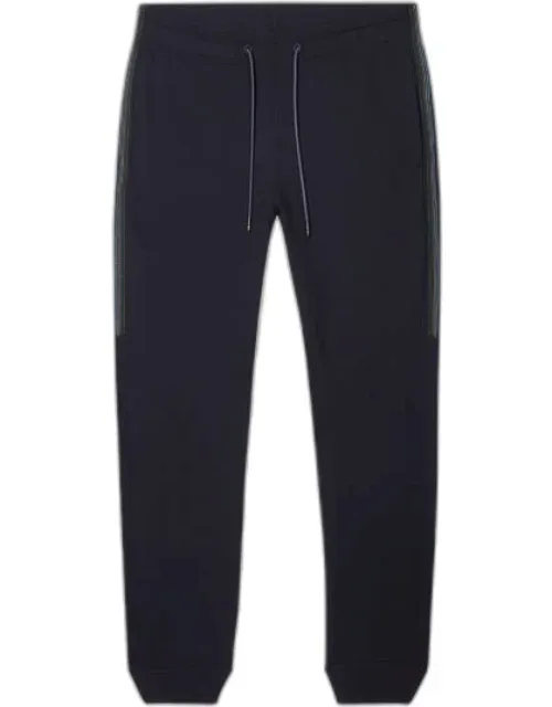 Sweatpants With Embroidered Stripe Trim