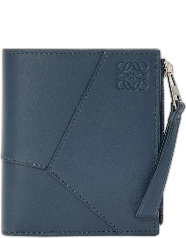 Puzzle Slim Compact Calfskin Bifold Wallet