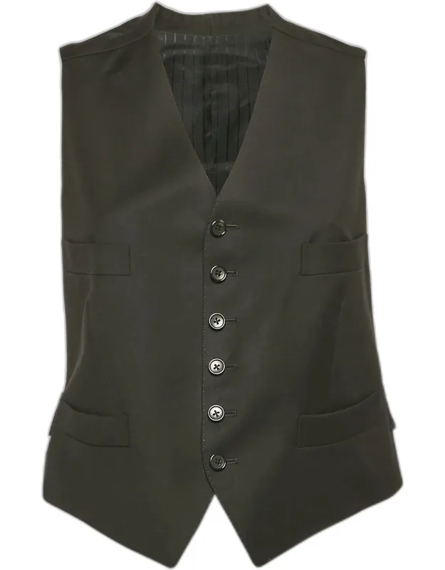 Wool Button Front Waistcoat