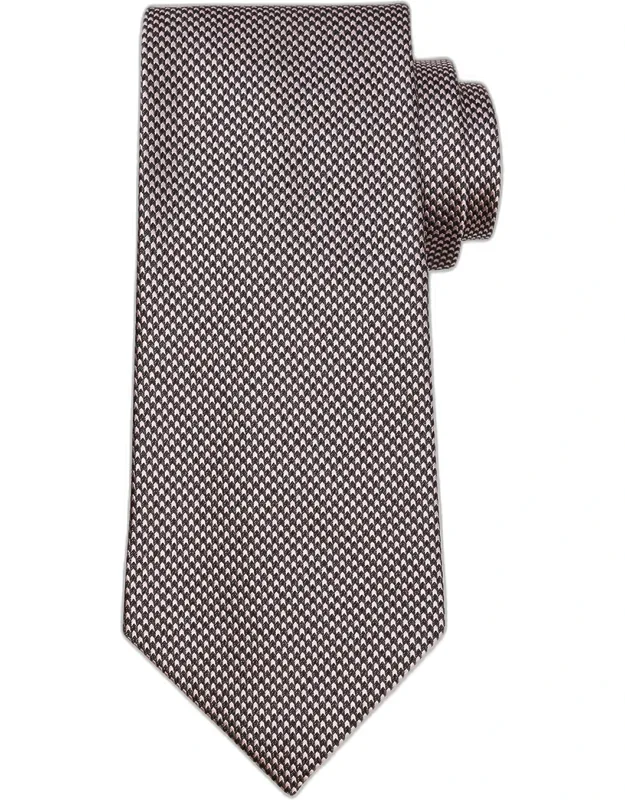 Micro-houndstooth Silk Tie