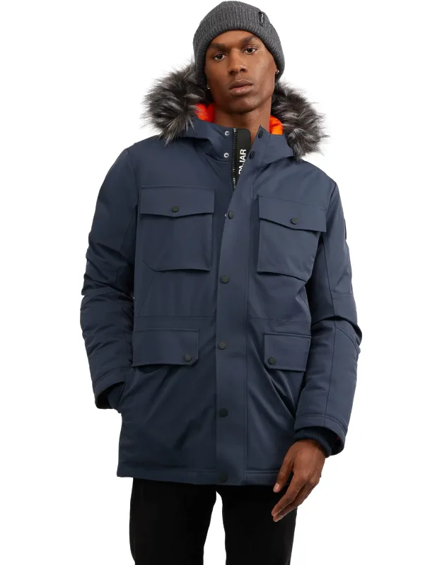 Soren Mid Length Parka With Fixed Hood And Detachable Faux Fur