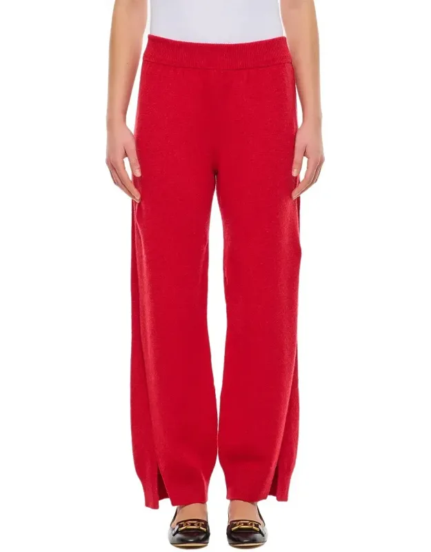 Cashmere Jogging Pants With Ribbed Waistband And Regular Fit