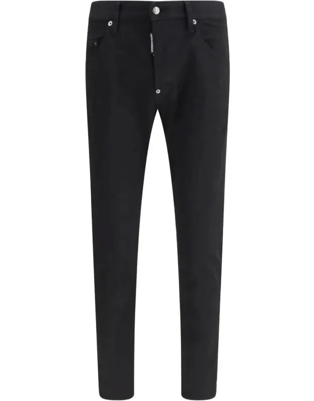 Dsquared2 Signature Cotton Skater Jeans With Classic Five-pocket Design And Straight Fit