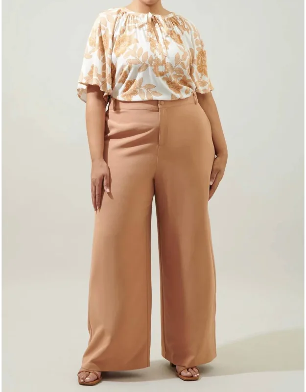 Belted Wide Leg Trousers