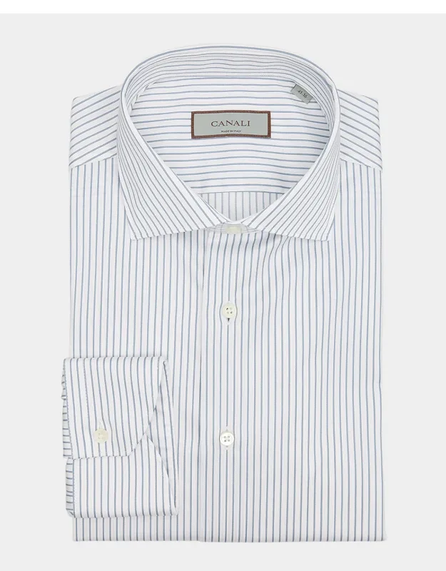 Cotton Narrow Stripe Dress Shirt