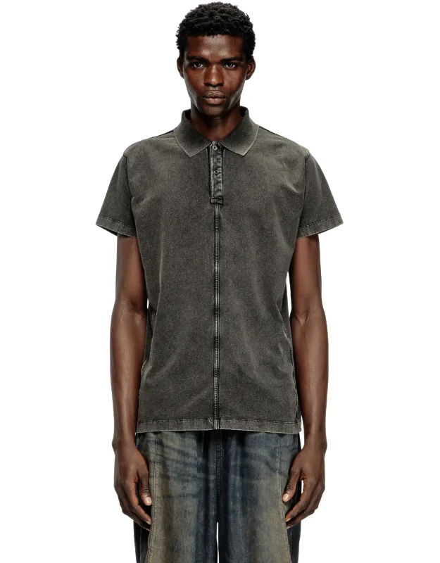 Polo Shirt In Denim-look Jersey