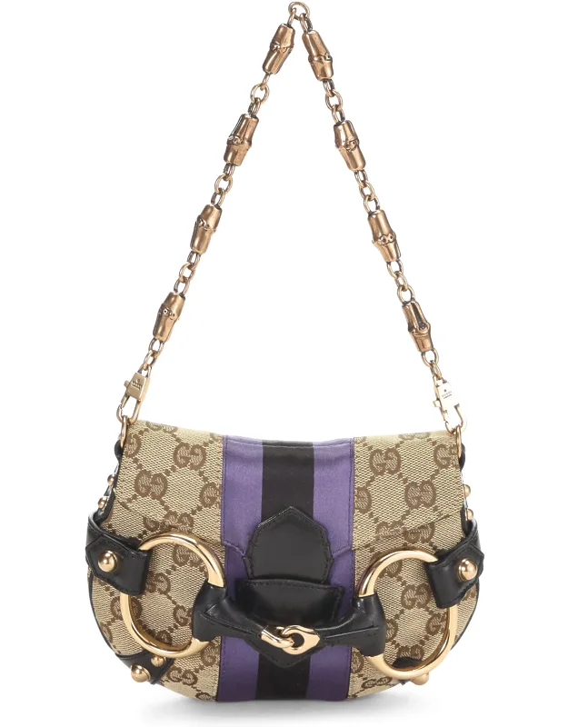 Original Gg Canvas Horsebit Chain Shoulder Bag