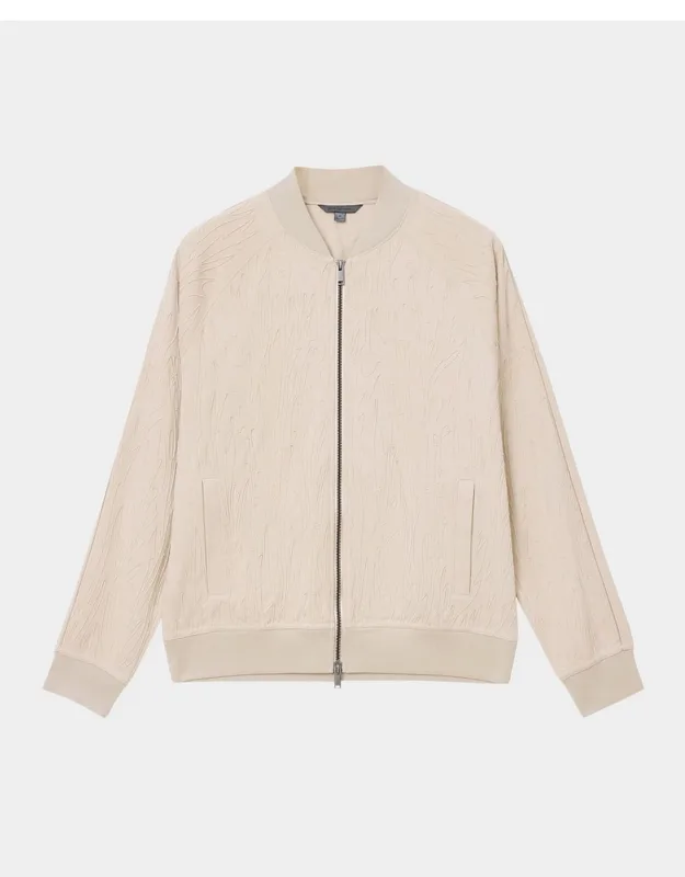 Evie Tonal Embroidered Bomber Jacket