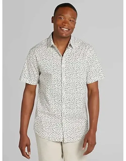 Slim Fit Short Sleeve Button Up Shirt