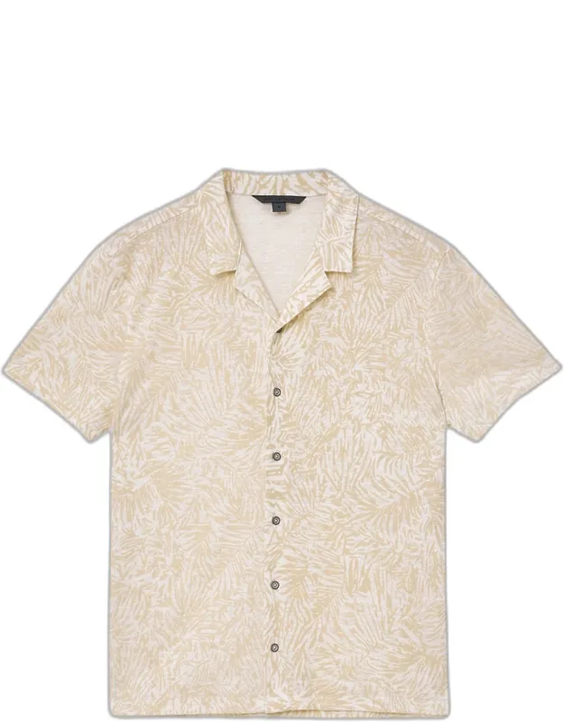 Matera Tonal Jacquard Camp Shirt